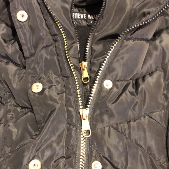 Steve Madden Girls XS Long Winter Dress Puffer with Gold Accents - Picture 7 of 11